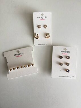 Crewcuts Girls Gold Tone Earring & Bracelet Set